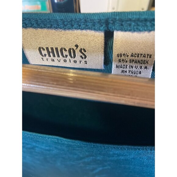 Chico's Travelers Teal Green Sleeveless Boat Neck Top - Picture 5 of 8